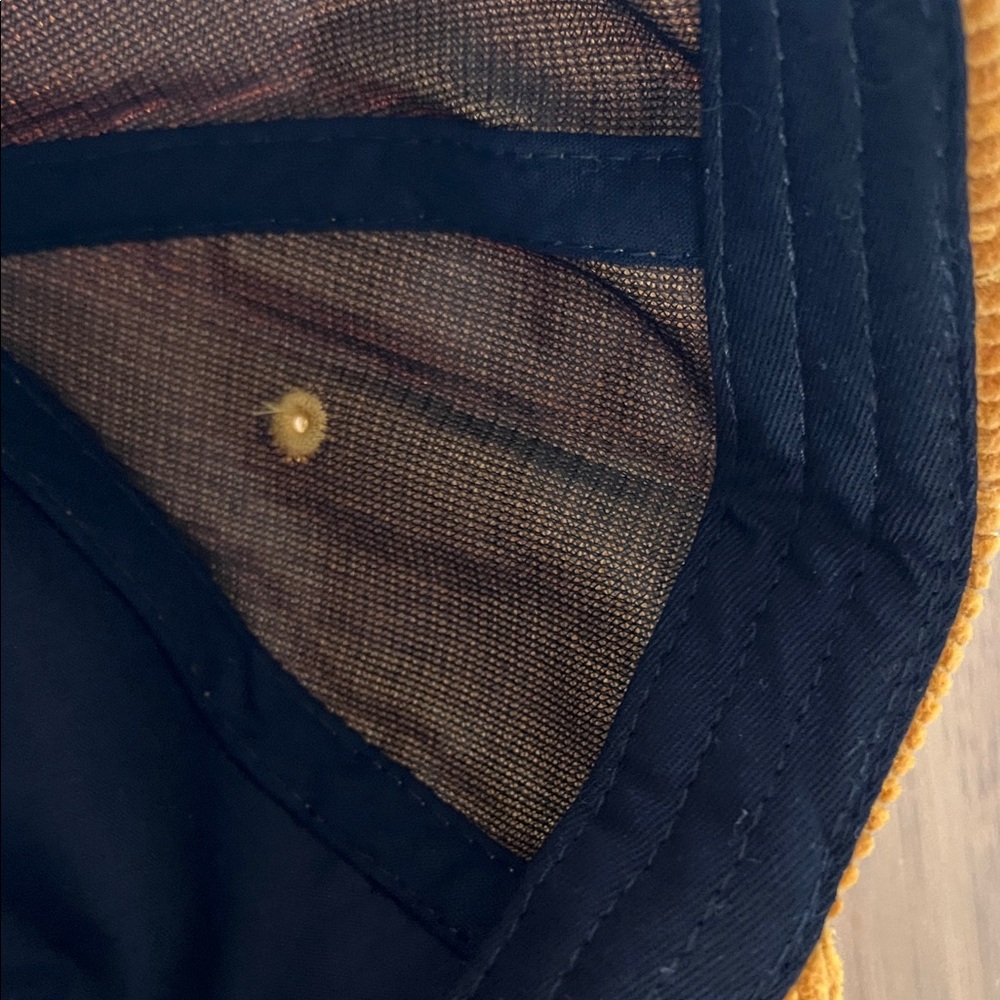 Corduroy Cap 'FUNGI' Patch - Mustard Yellow - Picture 4 of 4